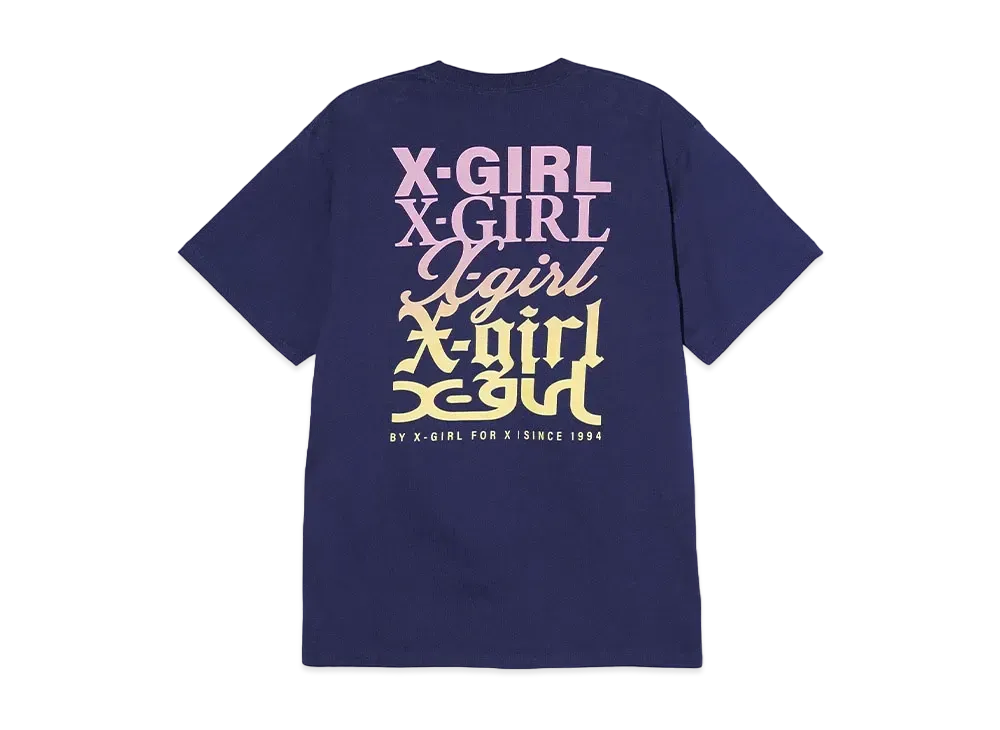X-Girl Various Logos S/S Tee "Navy"