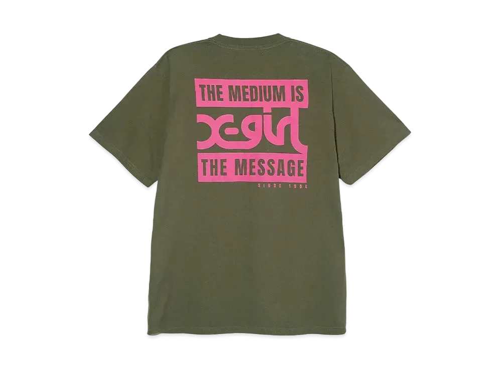 X-Girl 2 Box Mills Logo S/S Tee "Olive"