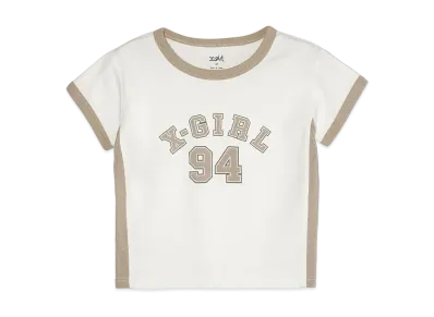 X-Girl Numbering S/S Baby Tee "White"