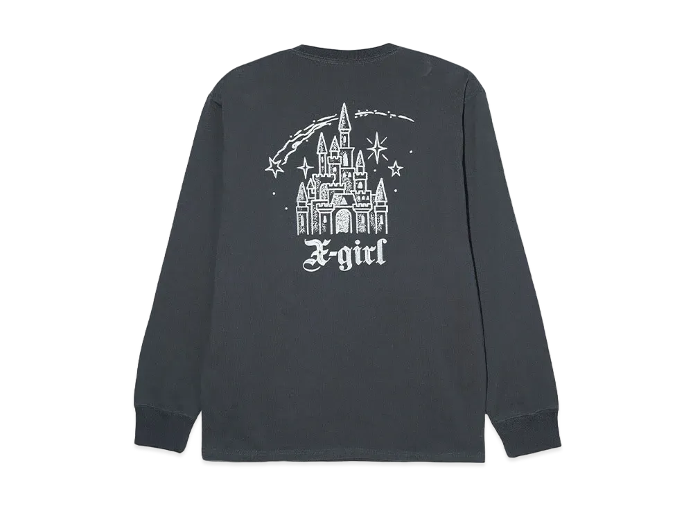 X-Girl Castle L/S Tee "Charcoal"