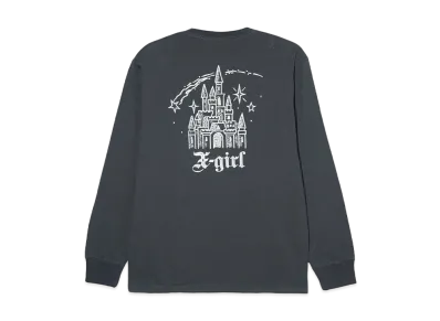 X-Girl Castle L/S Tee "Charcoal"