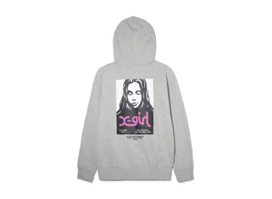 X-Girl Face Poster Sweat Hoodie "Ash"