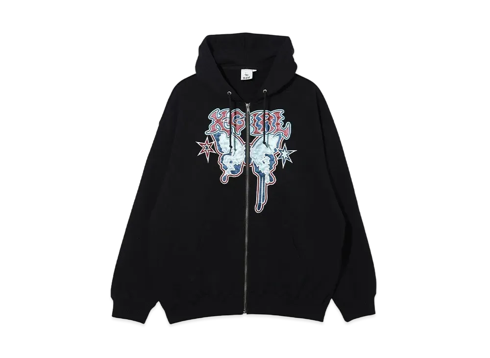 X-Girl Butterfly Zip Up Hoodie "Black"