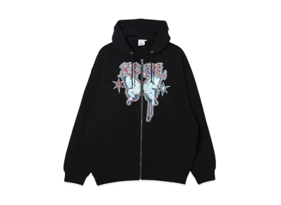 X-Girl Butterfly Zip Up Hoodie "Black"