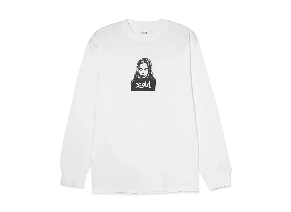 X-Girl Face L/S Tee "White"