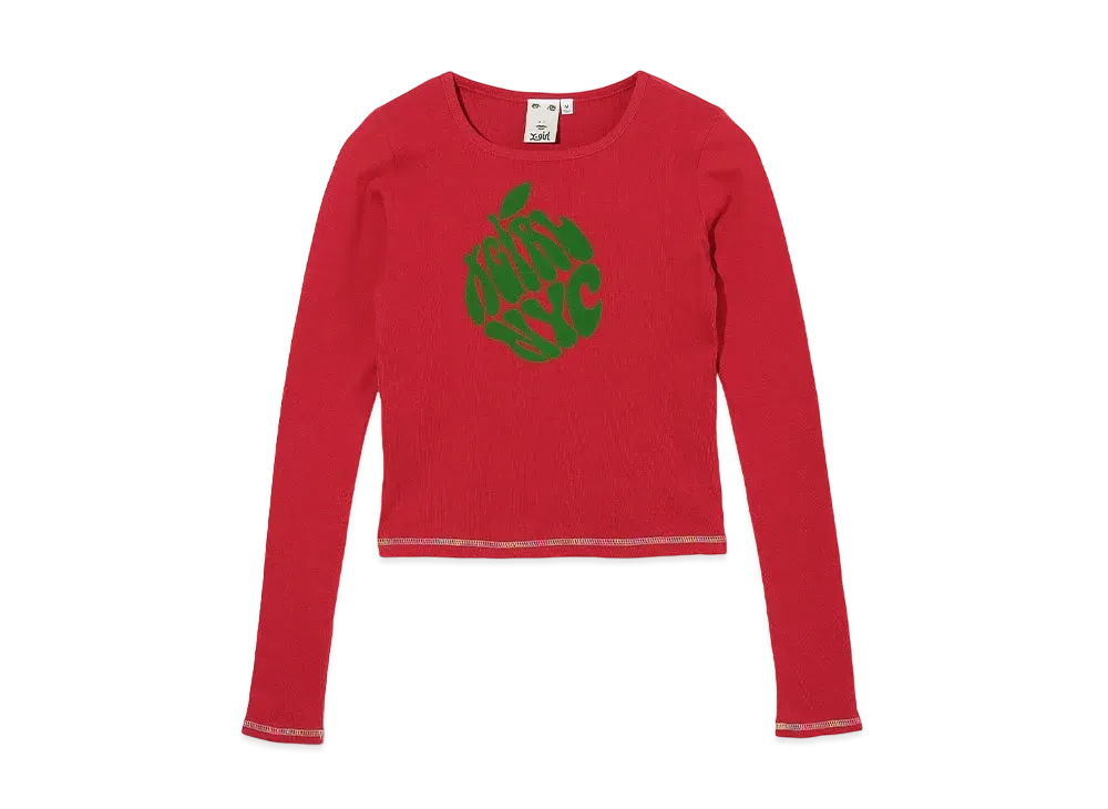 X-Girl Apple Baby L/S Tee "Red"