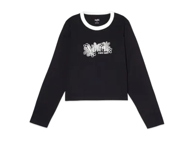 X-Girl Pixel Flower Logo Baby L/S Tee "Black"