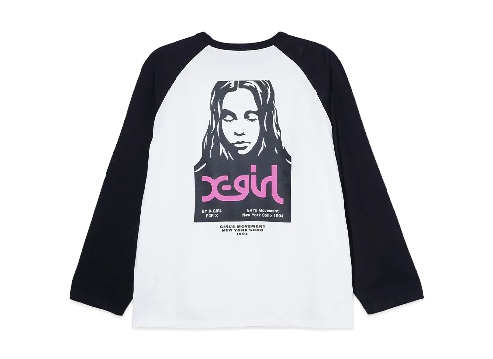 X-Girl Face Poster B/B Big Tee "White"