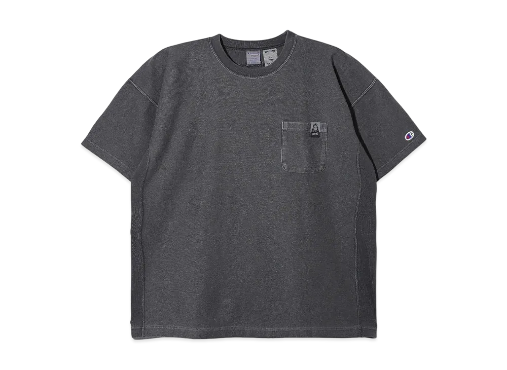 X-Girl x Champion Reverse Weave R Pigment Dyed Pocket S/S Tee "Black"