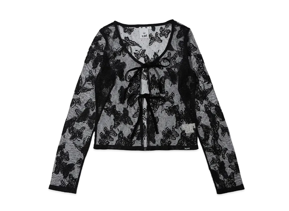 X-Girl Butterfly Lace Cardigan "Black"