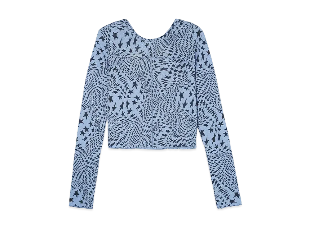 X-Girl Distorted Stars Comapct Top "Ltblue"