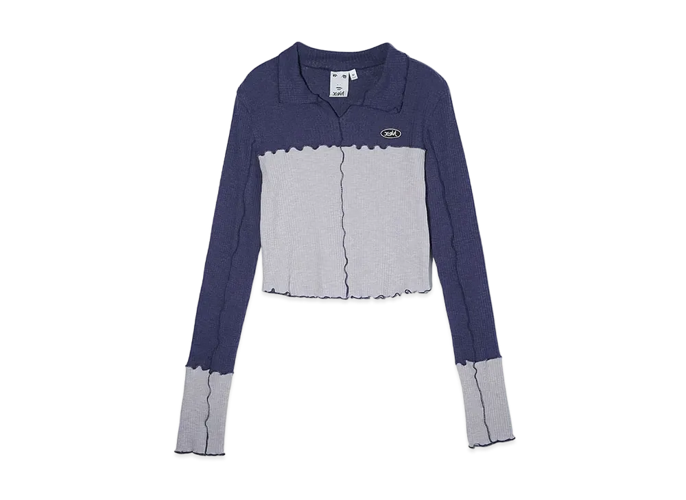 X-Girl Bicolor Compact Pullover Shirt "Navy"