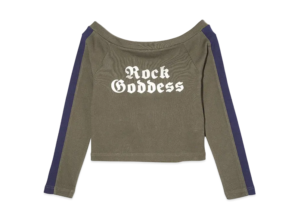 X-Girl Off The Shoulder L/S Top "Olive"