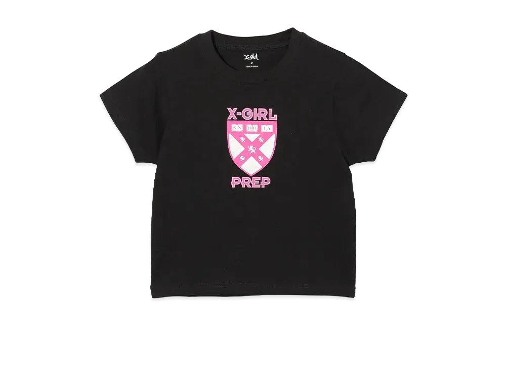X-Girl Prep Logo S/S Baby Tee "Black"