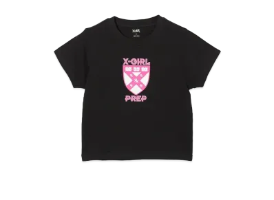 X-Girl Prep Logo S/S Baby Tee "Black"
