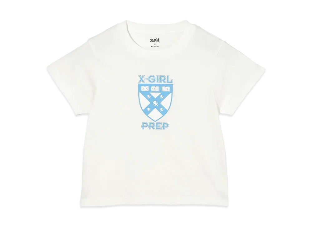 X-Girl Prep Logo S/S Baby Tee "White"