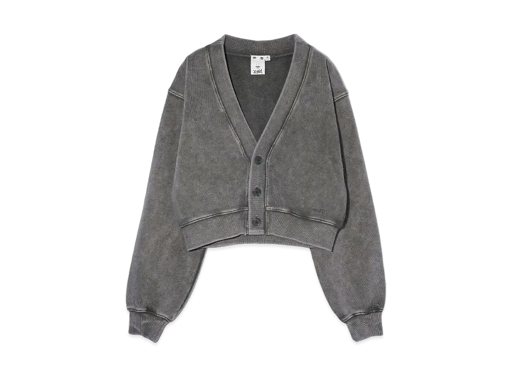 X-Girl Sweat Cardigan "Charcoal"