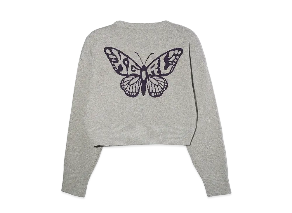 X-Girl Butterfly Compact Knit Top "Ash"