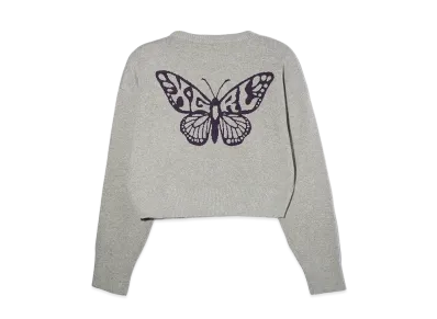 X-Girl Butterfly Compact Knit Top "Ash"