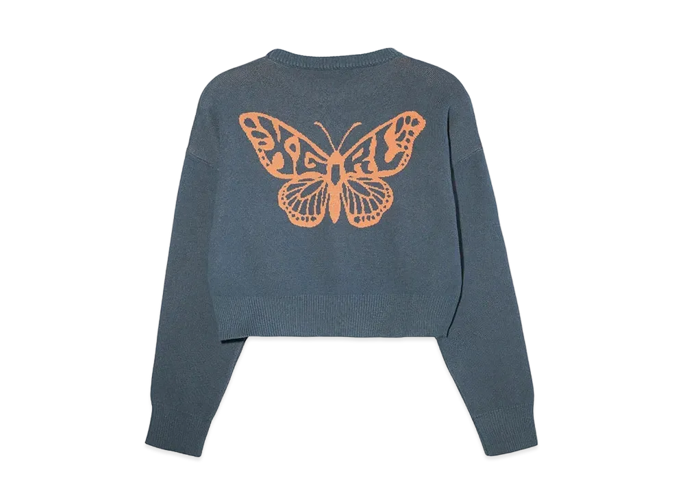 X-Girl Butterfly Compact Knit Top "Blue"