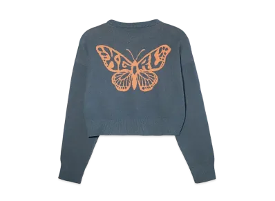 X-Girl Butterfly Compact Knit Top "Blue"