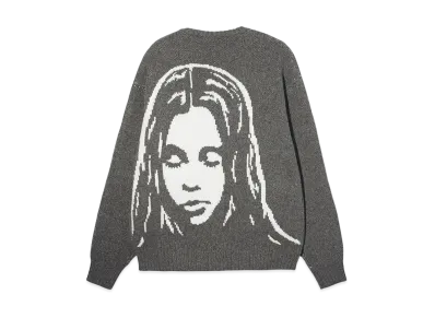 X-Girl Face Knit Cardigan "Grey"