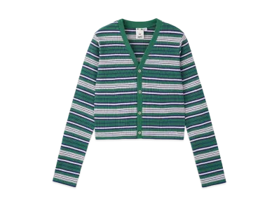 X-Girl Striped Cardigan "Green"
