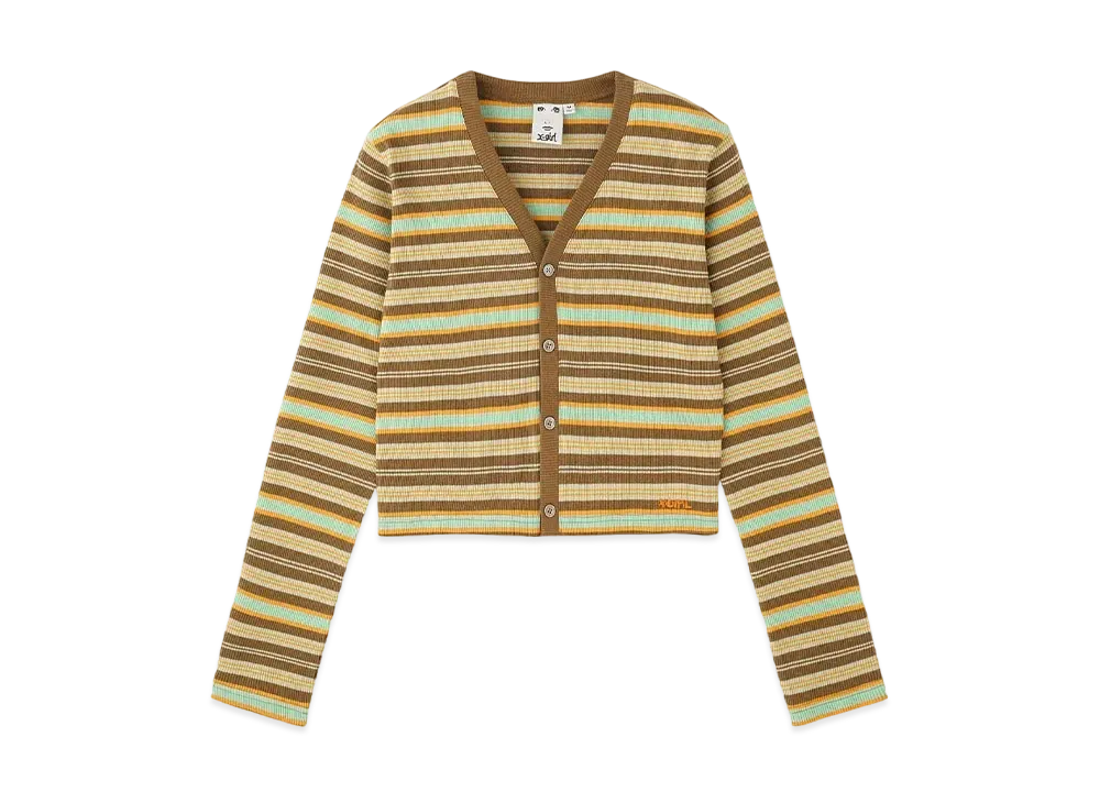 X-Girl Striped Cardigan "Brown"