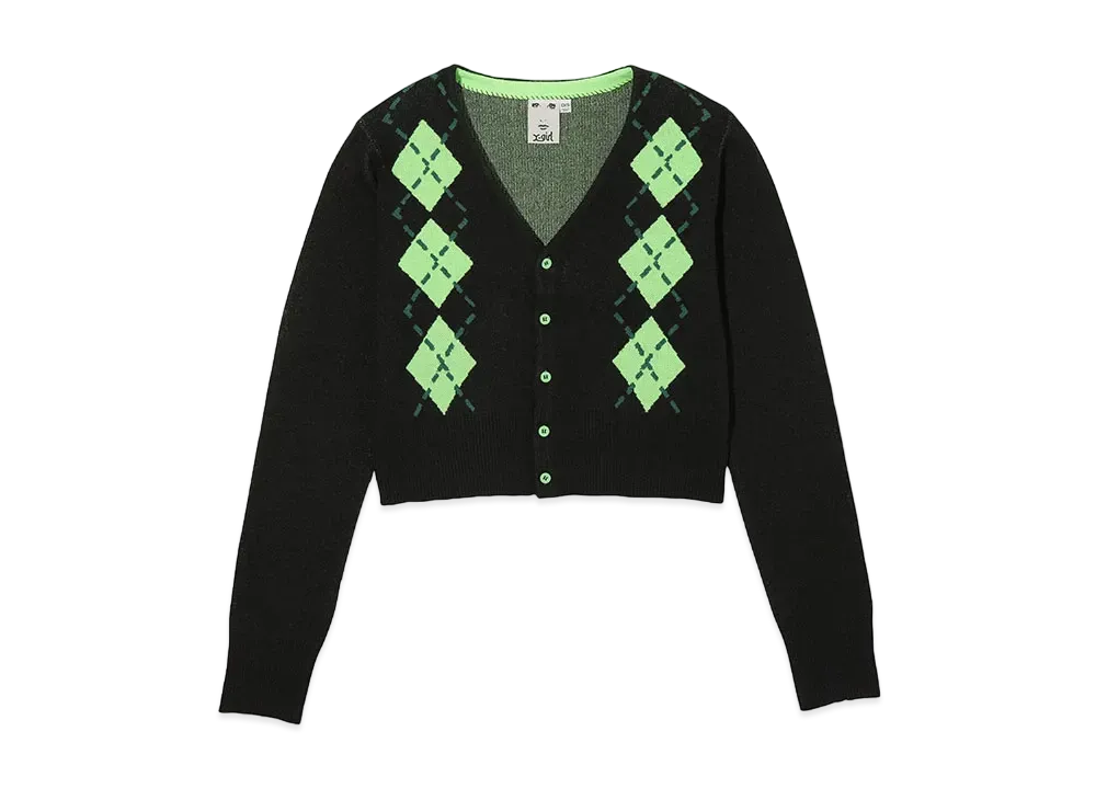 X-Girl Argyle Cardigan "Black"