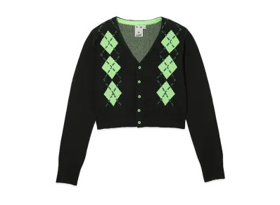 X-Girl Argyle Cardigan "Black"