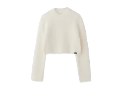 X-Girl High Neck Compact Knit Top "White"