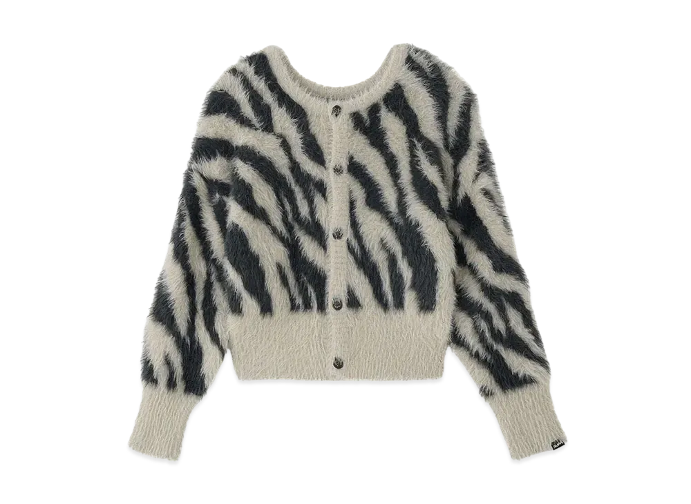 X-Girl Zebra 2Way Knit Cardigan "Beige"