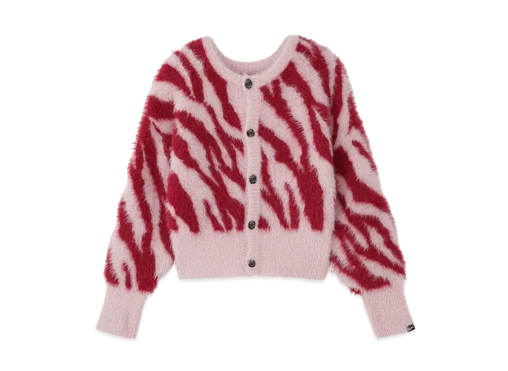X-Girl Zebra 2Way Knit Cardigan "Pink"