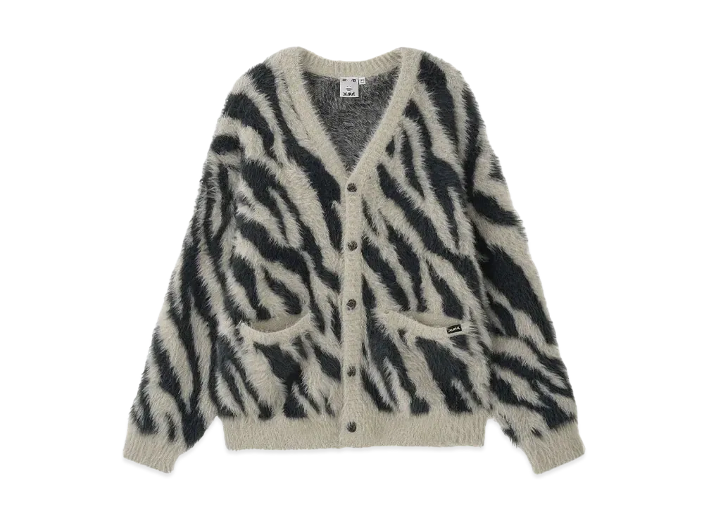 X-Girl Zebra Knit Cardigan "Beige"