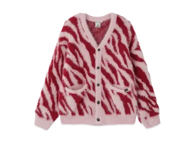 X-Girl Zebra Knit Cardigan "Pink"