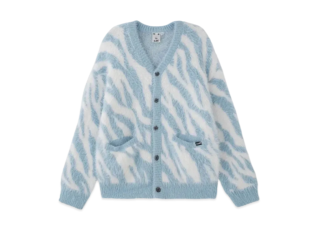 X-Girl Zebra Knit Cardigan "Ltblue"