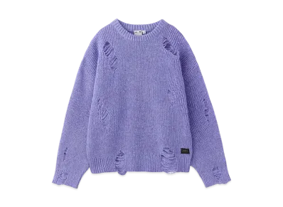 X-Girl Distressed Knit Top "Purple"