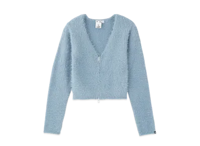 X-Girl Shaggy Knit Cardigan "Ltblue"