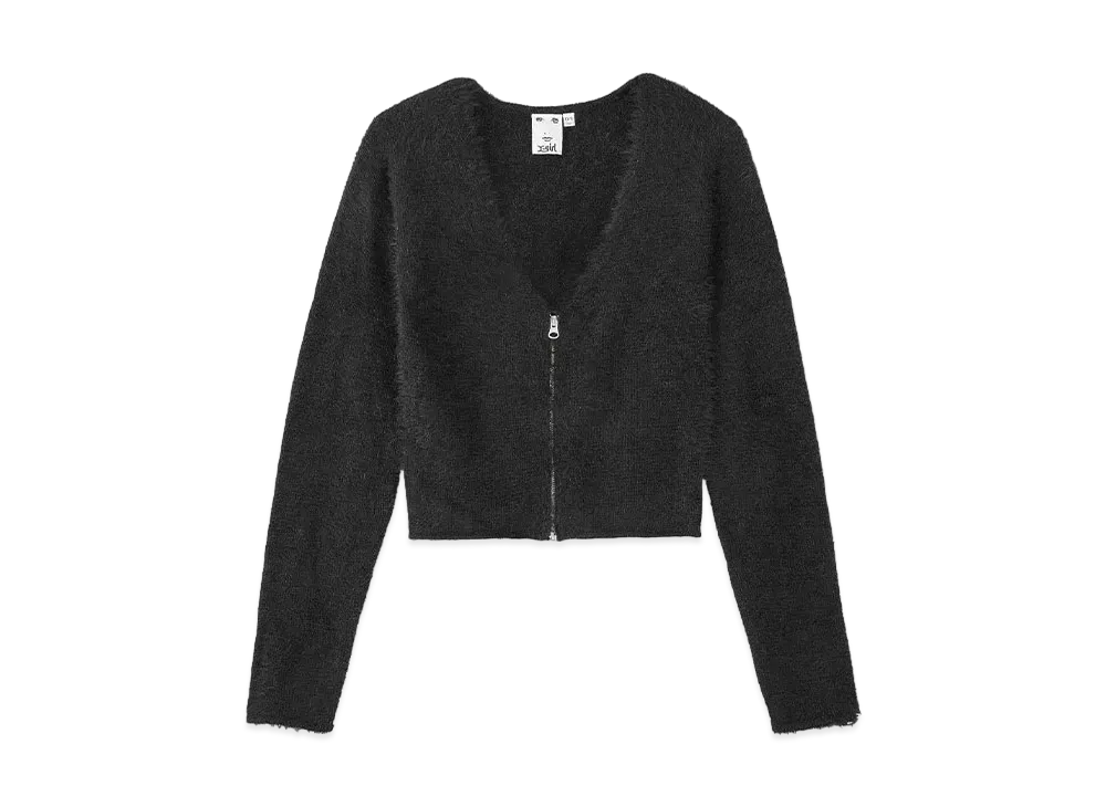 X-Girl Shaggy Knit Cardigan "Black"
