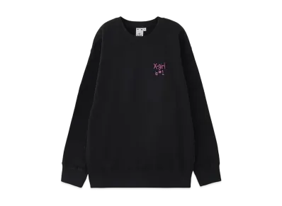 X-Girl Flag Big Sweat Top "Black"
