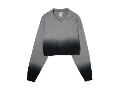 X-Girl Dip Dye Croped Knit Top "Grey"