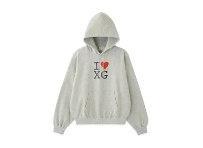 X-Girl I Love Xg Logo Sweat Hoodie "Ash"