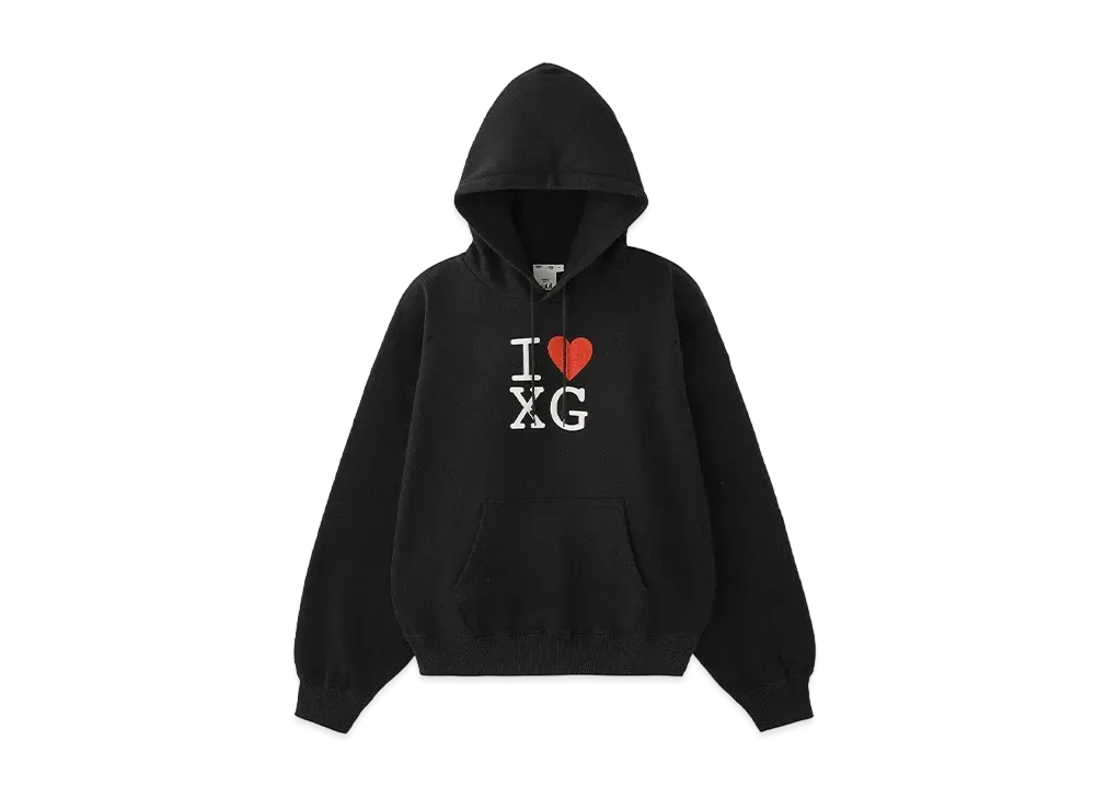 X-Girl I Love Xg Logo Sweat Hoodie "Black"