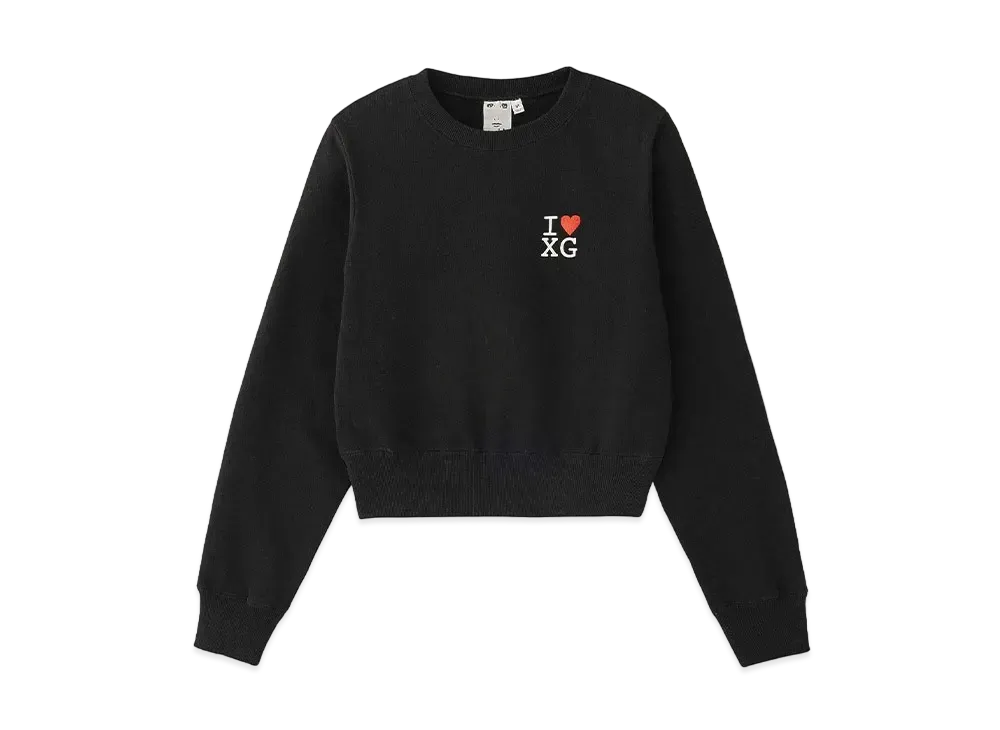 X-Girl I Love Xg Logo Compact Sweat Top "Black"