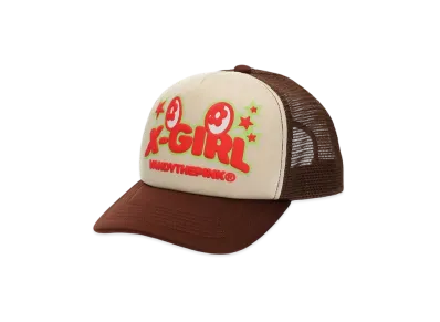 X-Girl x VANDY THE PINK Trucker Cap "Brown"