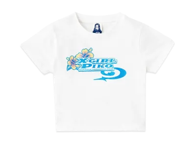 X-Girl x PIKO S/S Baby Tee "White"