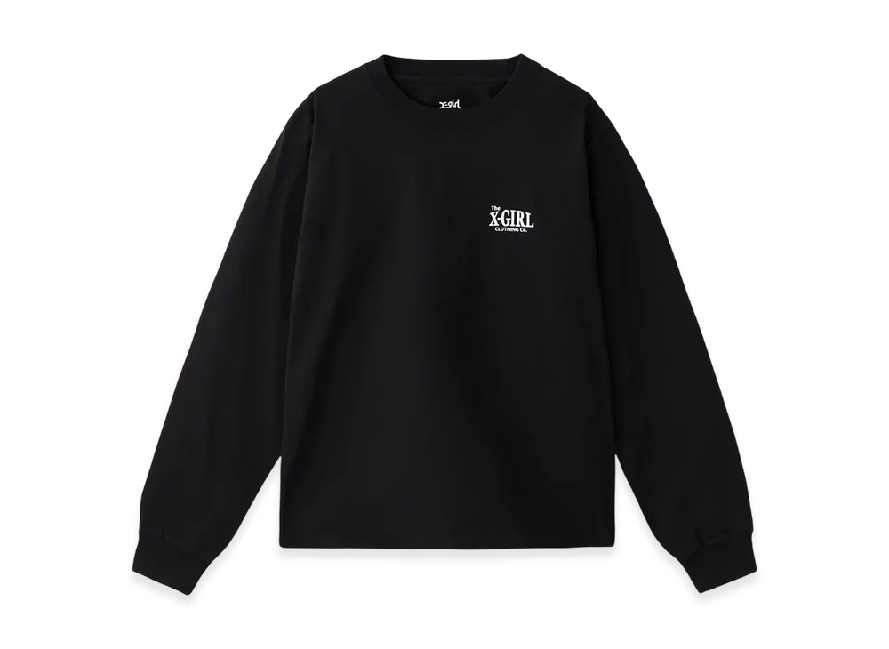 X-Girl Ornament Face L/S Tee "Black"