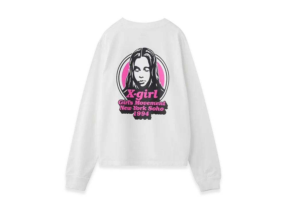 X-Girl Message And Face Circle Logo L/S Tee "White"
