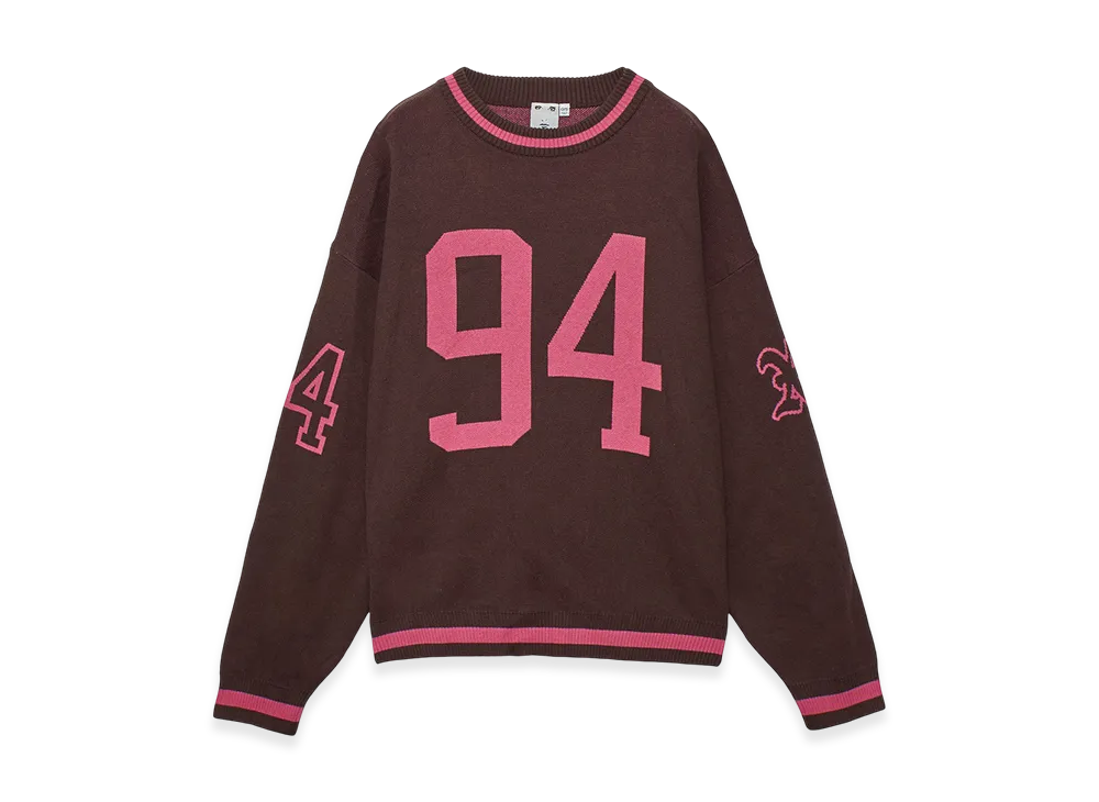 X-Girl Numbering Jacquard Knit Top "Brown"