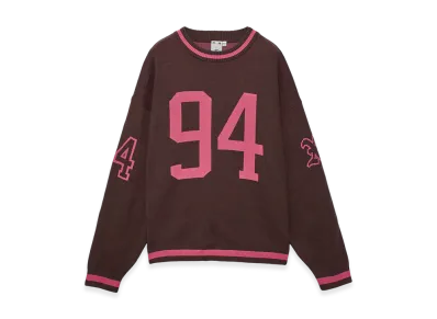 X-Girl Numbering Jacquard Knit Top "Brown"